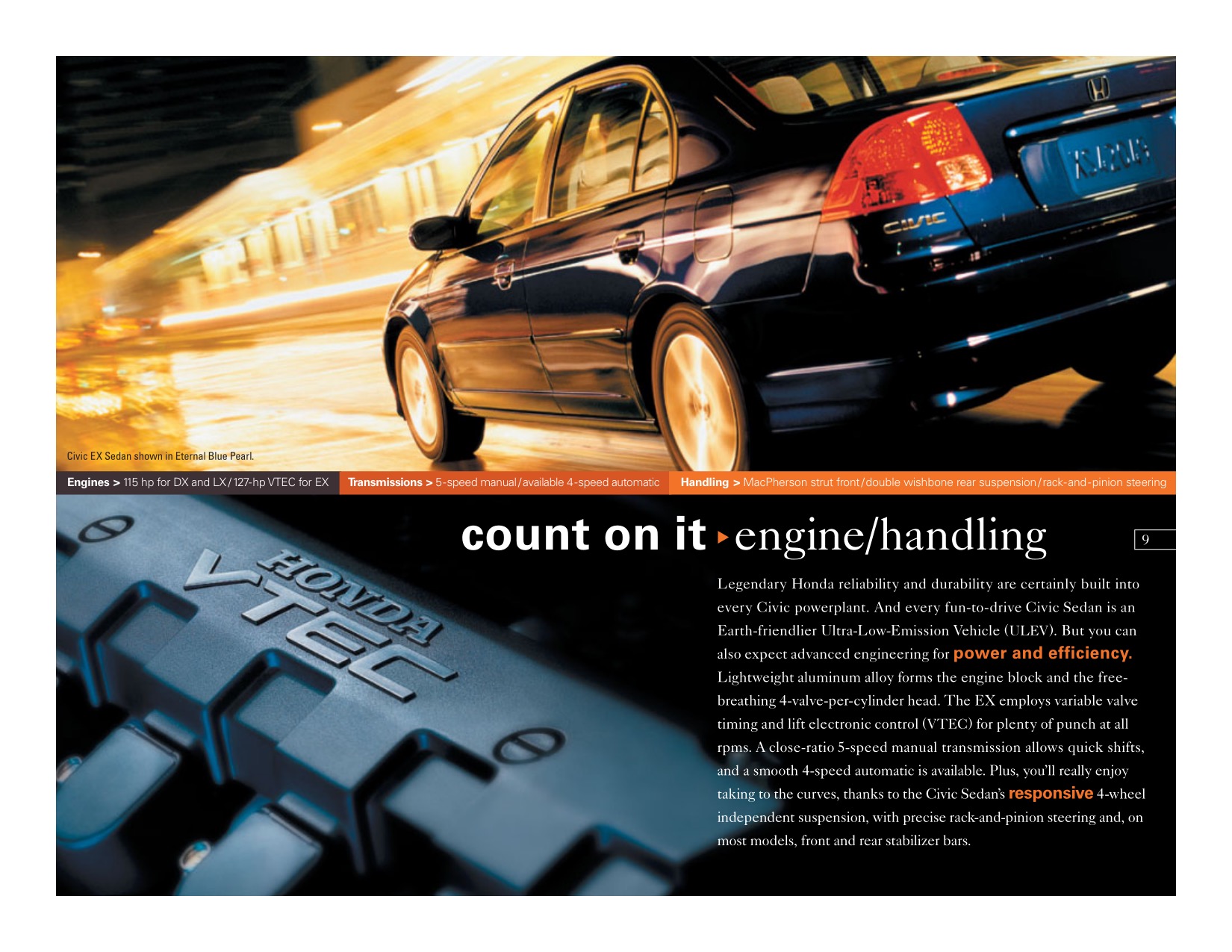 2005 Honda Civic Brochure Page 16